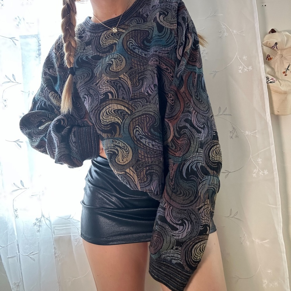 Vintage geometric pattern sweater
